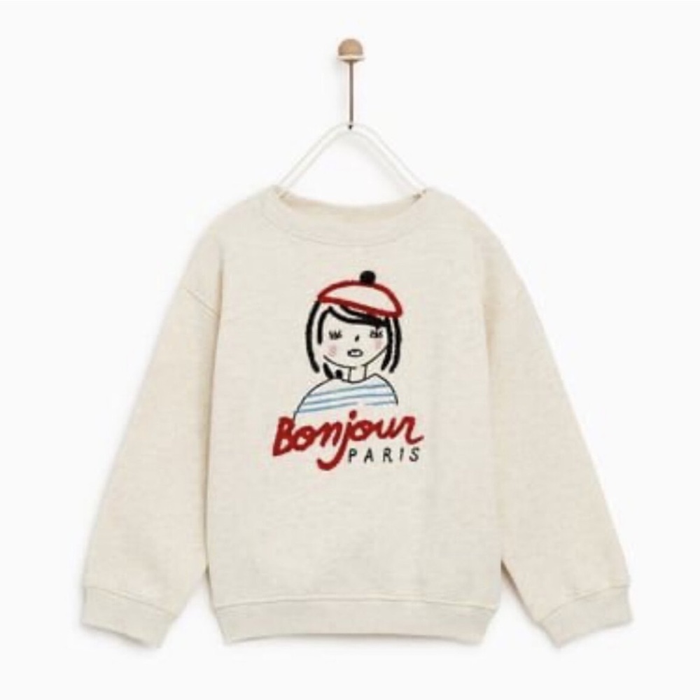 Zara Girls Paris Pullover